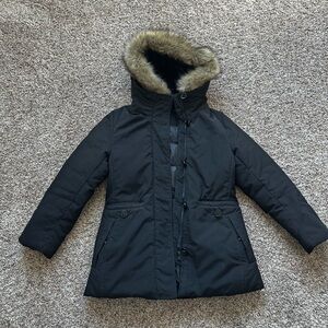 Uniqlo Black Ski & Snow Jacket with Fur Trim